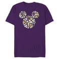 thumbnail image 1 of Disney Mickey Mouse March Birth Month Birthstone & Flowers - Short Sleeve Blended T-Shirt for Adults - Customized-Purple, 1 of 5