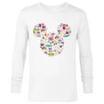 thumbnail image 1 of Disney Mickey Mouse Mardi Gras Carnival Holiday Icon - Long Sleeve T-Shirt for Men - Customized-White, 1 of 5