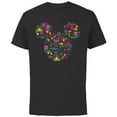thumbnail image 1 of Disney Mickey Mouse Mardi Gras Carnival Holiday Icon - Short Sleeve Cotton T-Shirt for Adults - Customized-Black, 1 of 5