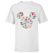 Disney Mickey Mouse Mardi Gras Carnival Holiday Icon - Short Sleeve T-Shirt for Kids - Customized-White