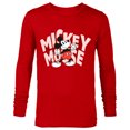 thumbnail image 1 of Disney Mickey Mouse Marquee Lettering - Long Sleeve T-Shirt for Men - Customized-New Red, 1 of 5
