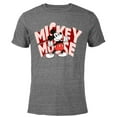 thumbnail image 1 of Disney Mickey Mouse Marquee Lettering - Short Sleeve Blended T-Shirt for Adults - Customized-Dark Heather, 1 of 5