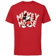 thumbnail image 1 of Disney Mickey Mouse Marquee Lettering - Short Sleeve Cotton T-Shirt for Adults - Customized-Red, 1 of 5
