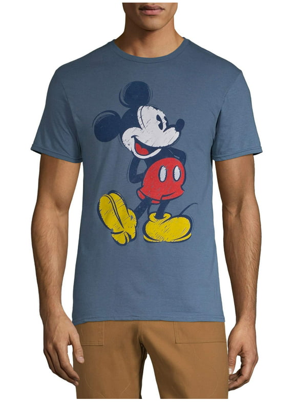 Disney Mickey Mouse Men's & Big Men's Original Mickey Graphic Tee Shirt, Sizes S-3XL, Disney Mens T-Shirts