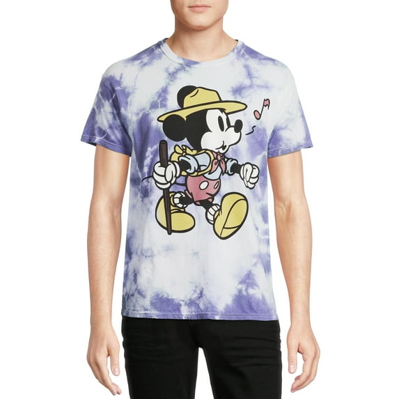 Disney Mickey Mouse Men's & Big Men's Tie Dye Graphic Print T-Shirt