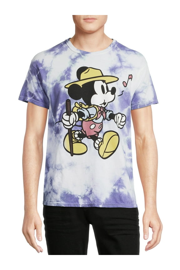 Disney Mickey Mouse Men's & Big Men's Tie Dye Graphic Print T-Shirt