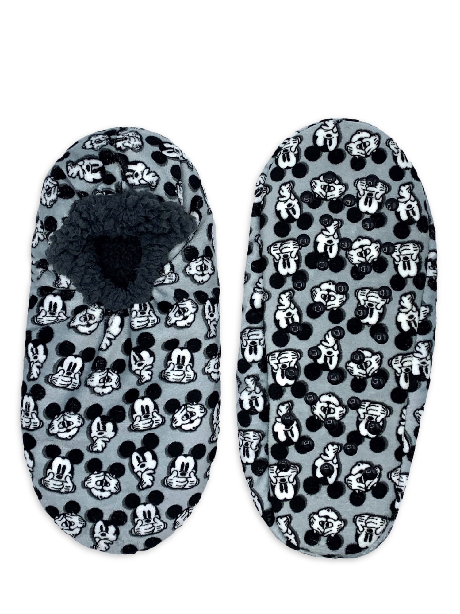 Mickey Mouse Men's Fuzzy Babba Slippers Disney Mickey Mouse