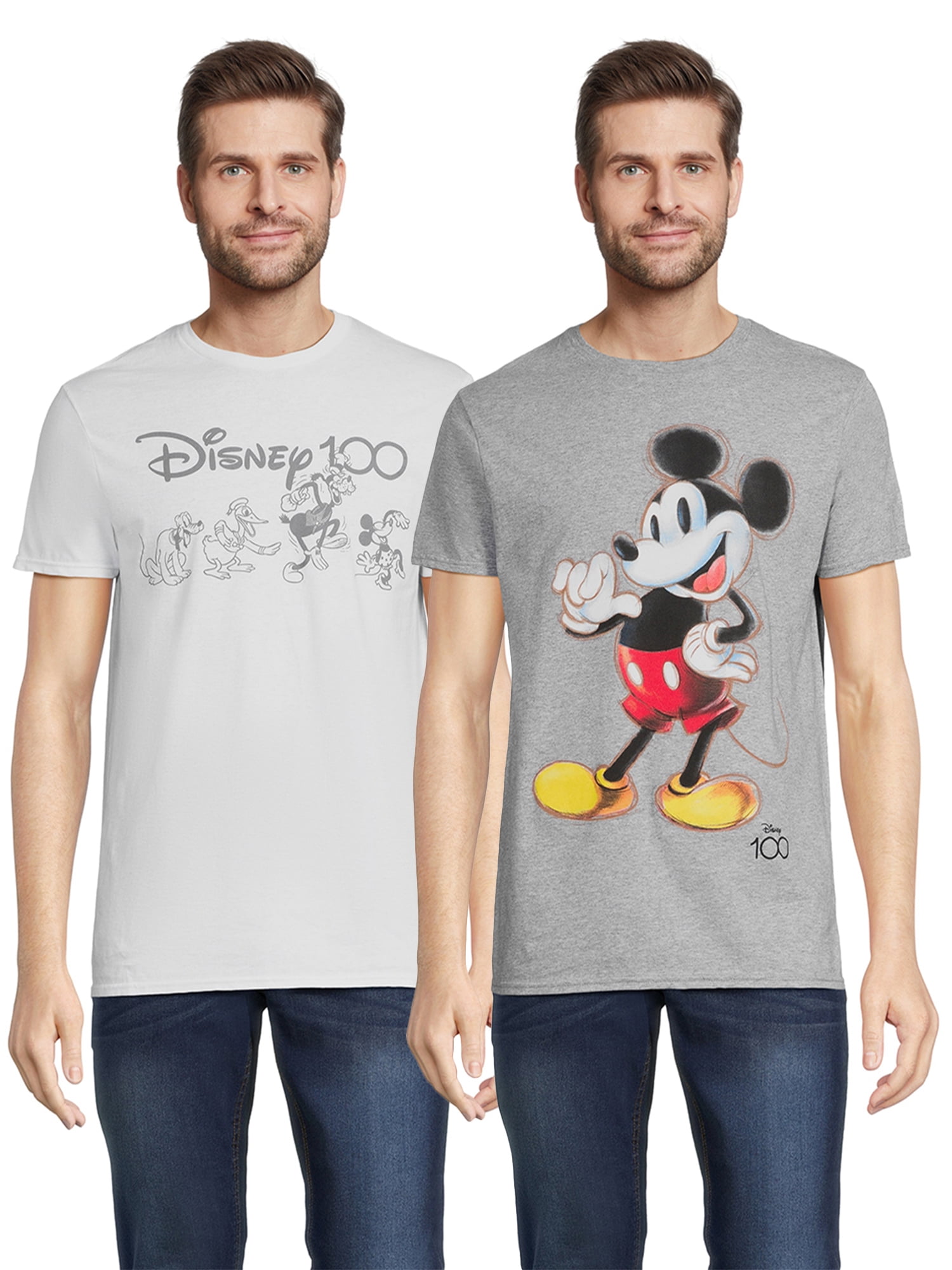 Mickey Mouse and Big Men's T-Shirts, 2-Pack, Sizes S-5XL - Walmart.com