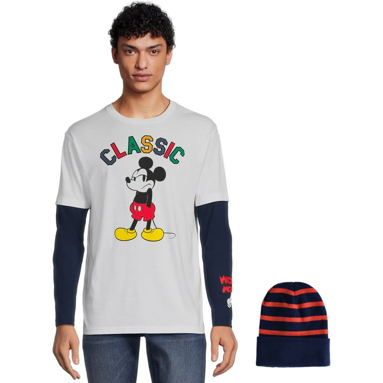 Disney Mickey Mouse Men's and Big Men's Long Sleeve Graphic T