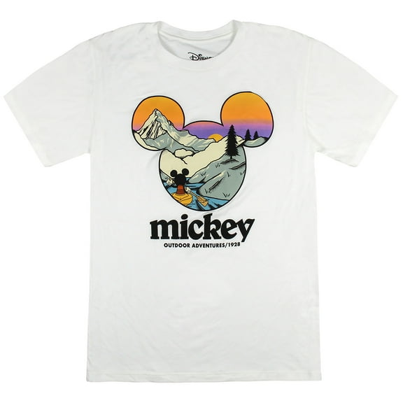 Disney Mickey Mouse Mens' Outdoor Adventures Scenic Graphic T-Shirt