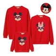 thumbnail image 1 of Disney Mickey Mouse Mens Sweatshirts Family Matching Sets 3D Sunglass Applique Crewneck Sweatshirts, 1 of 9
