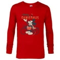thumbnail image 1 of Disney Mickey Mouse Merry Christmas Bicycle Retro Distressed - Long Sleeve T-Shirt for Men - Customized-New Red, 1 of 5