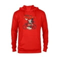 thumbnail image 1 of Disney Mickey Mouse Merry Christmas Bicycle Retro Distressed - Pullover Hoodie for Adults - Customized-Red, 1 of 5