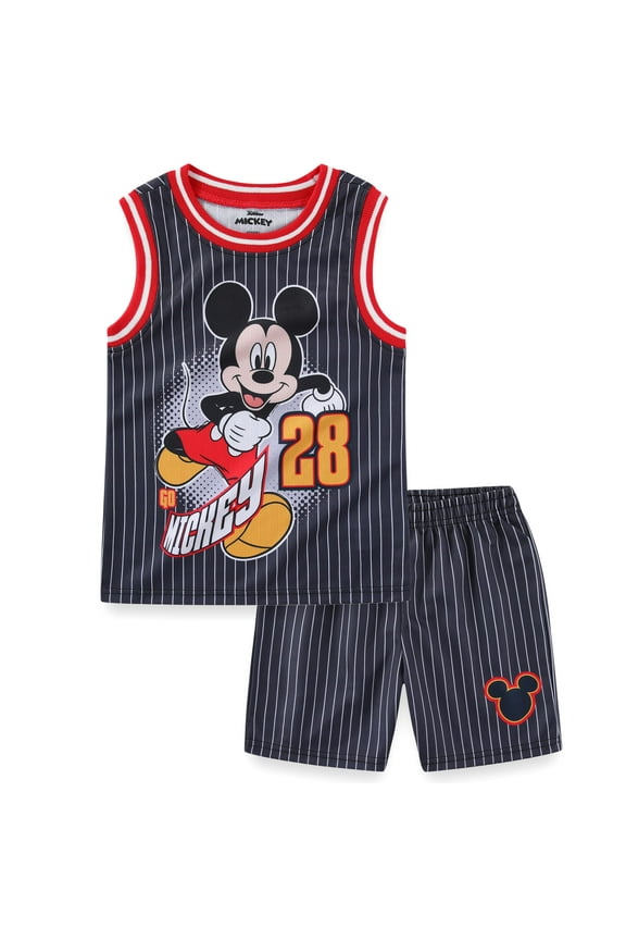 Mickey Mouse Mesh Tank Top and Shorts Set (Boys), 2 Piece Set, Sizes 3T-7