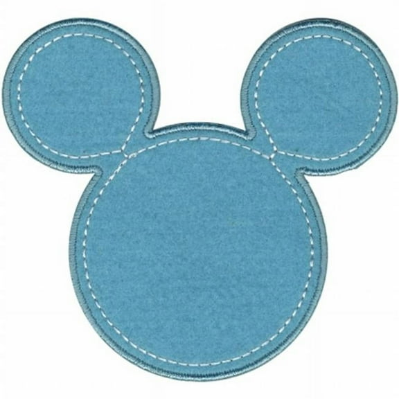 Disney Mickey Mouse Mickey Blue Silhouette Iron-On Applique