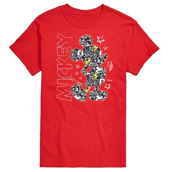 Disney - Mickey Mouse - Mickey Pattern & Stars - Men's Short Sleeve Graphic T-Shirt