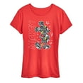 thumbnail image 1 of Disney - Mickey Mouse - Mickey Pattern & Stars - Women's Short Sleeve Graphic T-Shirt, 1 of 5