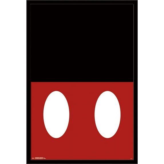 Disney Mickey Mouse - Minimalist Pants Wall Poster, 22.375" x 34", Framed