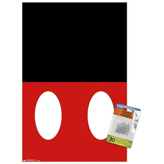 Disney Mickey Mouse - Minimalist Pants Wall Poster with Push Pins, 14.725" x 22.375"