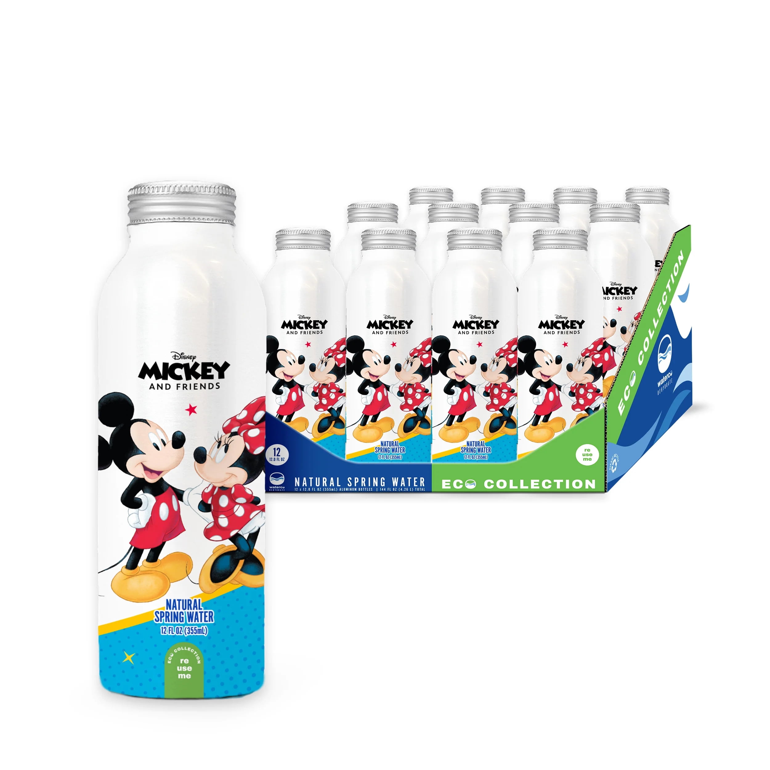 Seven20 Disney Mickey Mouse Fruit Icons Water Bottle | Holds 17 Ounces