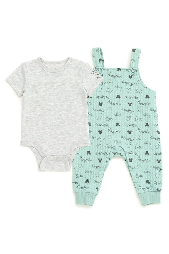 Mickey Mouse Minnie Mouse Bodysuit and Overall Outfit Set Newborn to Infant