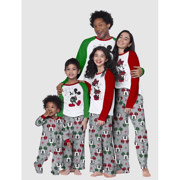 Disney Mickey Mouse & Minnie Mouse Christmas Matching Family Pajama Set