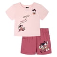 thumbnail image 1 of Disney Mickey Mouse Minnie Mouse Cowgirl T-Shirt and French Terry Shorts Outfit Set Toddler to Big Kid, 1 of 5