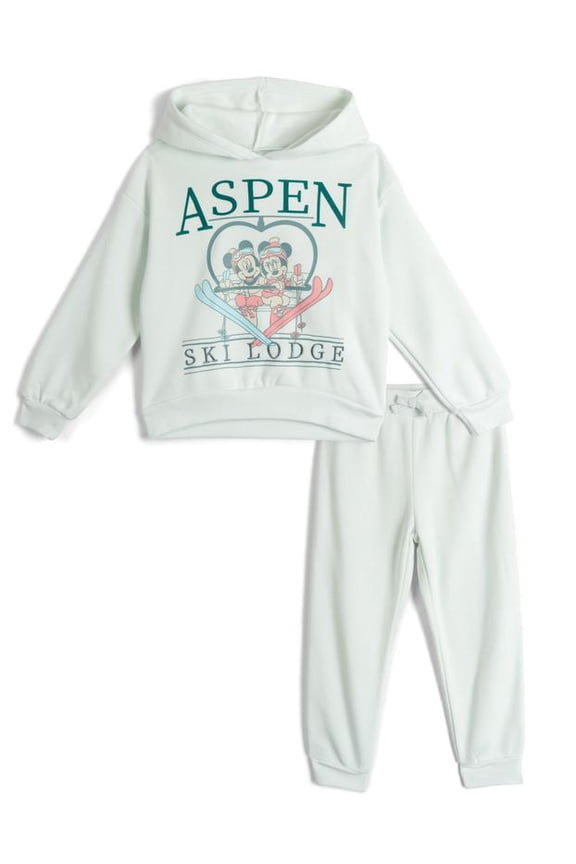 Mickey Mouse Minnie Mouse Fleece Pullover Hoodie and Jogger Pants Outfit Set Toddler to Big Kid