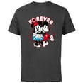thumbnail image 1 of Disney Mickey Mouse Minnie Mouse Love Forever Valentine’s - Short Sleeve Cotton T-Shirt for Adults - Customized-Charcoal, 1 of 5