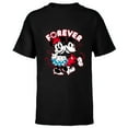 thumbnail image 1 of Disney Mickey Mouse Minnie Mouse Love Forever Valentine’s - Short Sleeve T-Shirt for Kids - Customized-Black, 1 of 5