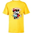 thumbnail image 1 of Disney Mickey Mouse Minnie Mouse Love Forever Valentine’s - Short Sleeve T-Shirt for Kids - Customized-Yellow, 1 of 5
