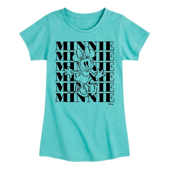 Disney - Mickey Mouse - Minnie Repeated - Toddler & Youth Girls Short Sleeve T-Shirt