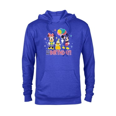 Disney Mickey Mouse Minnie and Pluto It’s My Birthday Cute - Pullover Hoodie for Adults - Customized-Royal