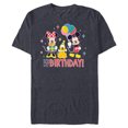 thumbnail image 1 of Disney Mickey Mouse Minnie and Pluto It’s My Birthday Cute - Short Sleeve Blended T-Shirt for Adults - Customized-Navy Heather, 1 of 5