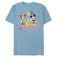 thumbnail image 1 of Disney Mickey Mouse Minnie and Pluto It’s My Birthday Cute - Short Sleeve Blended T-Shirt for Adults - Customized-Ocean Blue, 1 of 5
