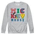 thumbnail image 1 of Disney - Mickey Mouse - Multi Colored Letters - Men's Crew Neck Fleece Pullover, 1 of 5