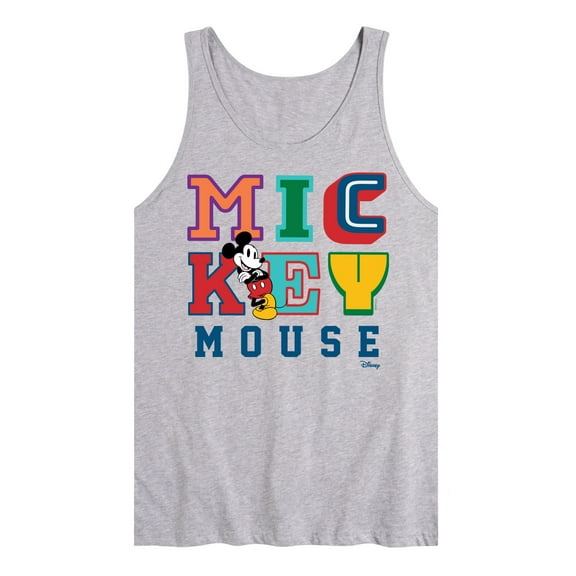 Disney - Mickey Mouse - Multi Colored Letters - Men's Jersey Tank Top