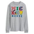 thumbnail image 1 of Disney - Mickey Mouse - Multi Colored Letters - Men's Long Sleeve T-Shirt, 1 of 5