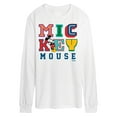 thumbnail image 1 of Disney - Mickey Mouse - Multi Colored Letters - Men's Long Sleeve T-Shirt, 1 of 1