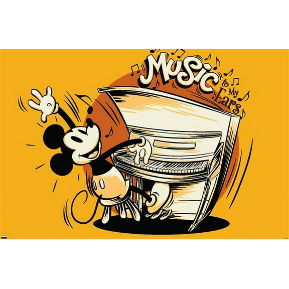 Disney Mickey Mouse - Music Wall Poster, 14.725" x 22.375"