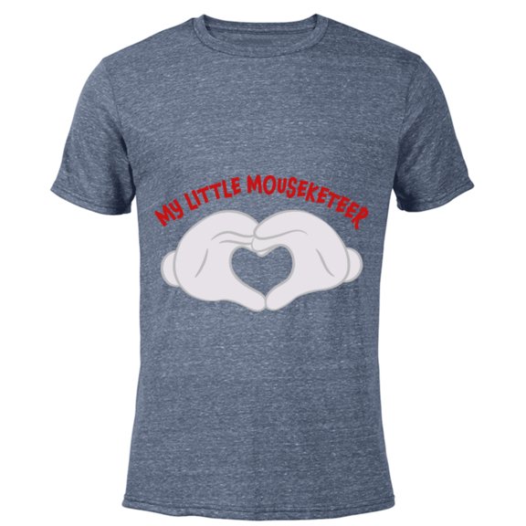 Disney Mickey Mouse My Little Mouseketeer Mom - Short Sleeve Blended T-Shirt for Adults - Customized-Navy Heather