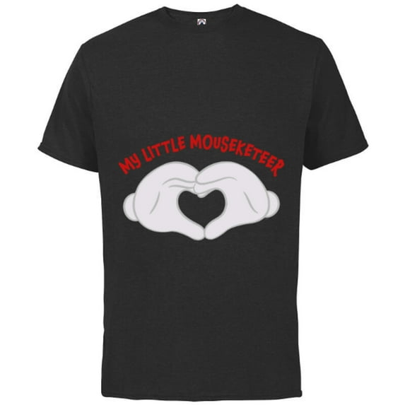 Disney Mickey Mouse My Little Mouseketeer Mom - Short Sleeve Cotton T-Shirt for Adults - Customized-Black