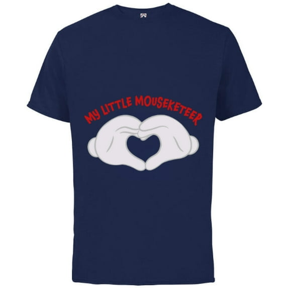 Disney Mickey Mouse My Little Mouseketeer Mom - Short Sleeve Cotton T-Shirt for Adults - Customized-Navy