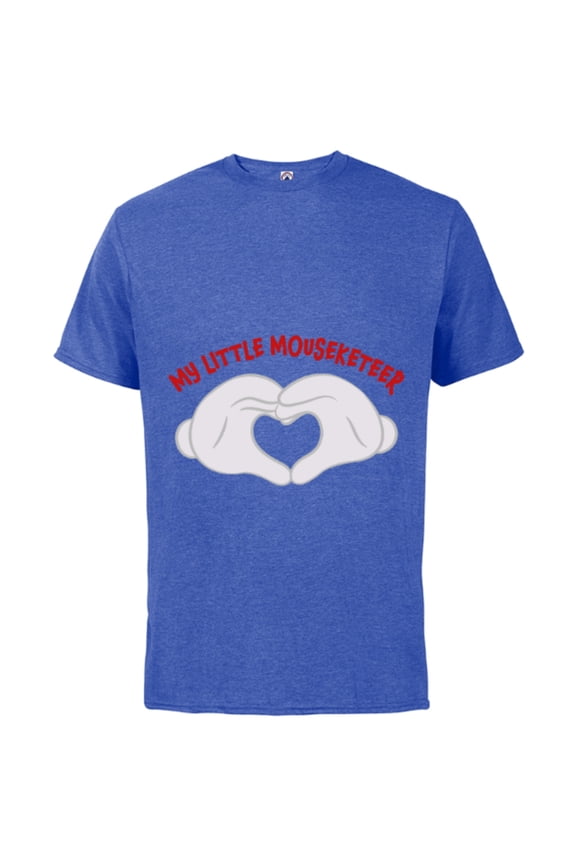 Mickey Mouse My Little Mouseketeer Mom - Short Sleeve Cotton T-Shirt for Adults - Customized-Royal Heather