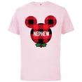 thumbnail image 1 of Disney Mickey Mouse NEPHEW Holiday Family - Short Sleeve Cotton T-Shirt for Adults - Customized-Soft Pink, 1 of 5