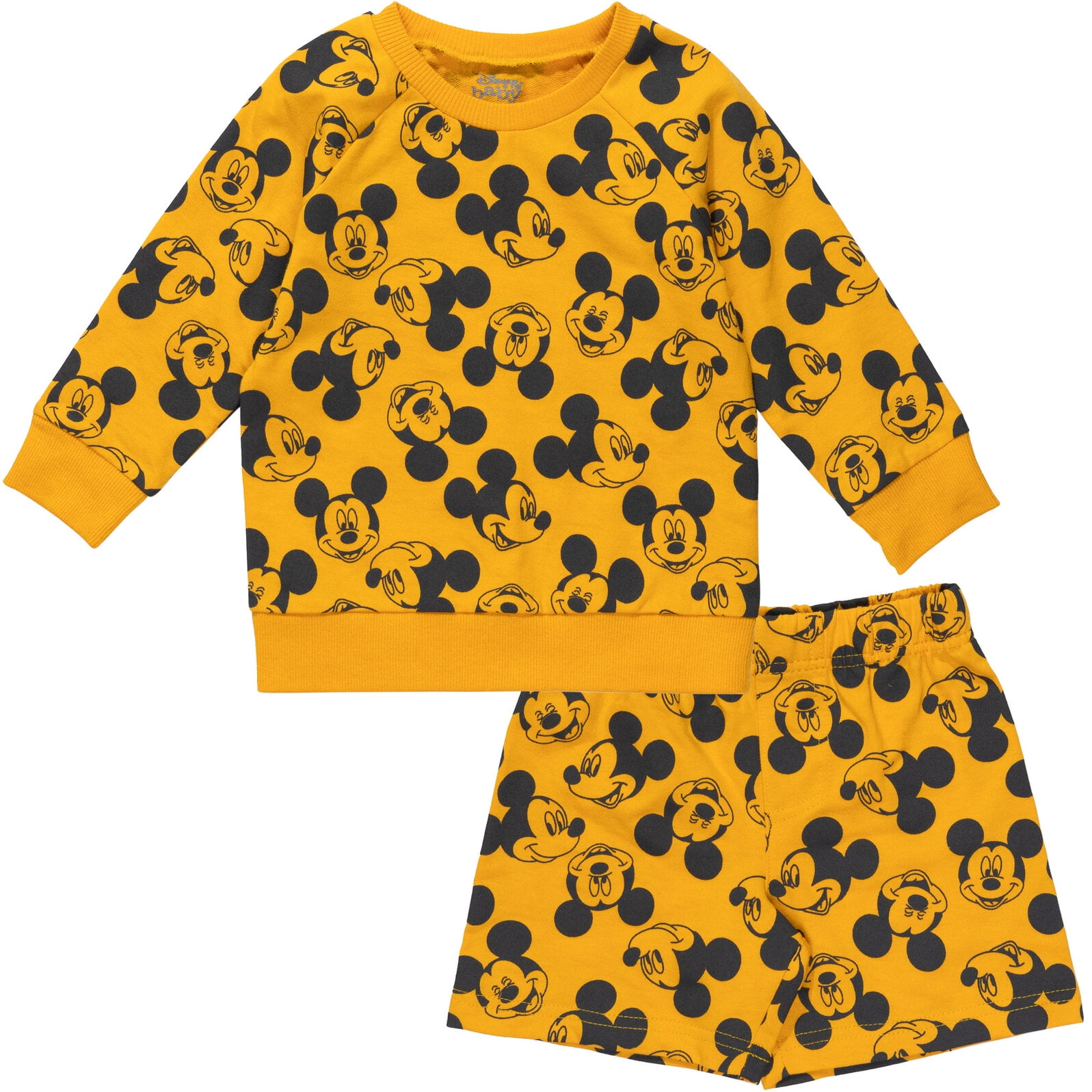 Disney Mickey Mouse Newborn Baby Boys French Terry Sweatshirt and