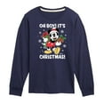 thumbnail image 1 of Disney - Mickey Mouse Oh Boy Its Christmas - Toddler & Youth Long Sleeve Graphic T-Shirt, 1 of 5