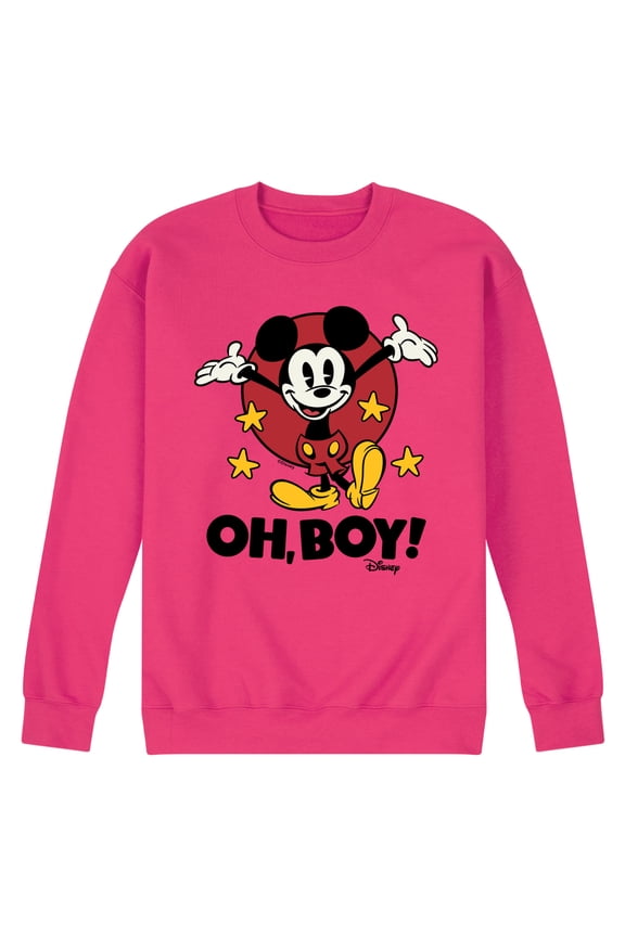 - Mickey Mouse - Oh Boy! - Men's Crew Neck Fleece Pullover