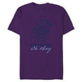 thumbnail image 1 of Disney Mickey Mouse Oh Boy Oh Boy Retro Vintage Lineart - Short Sleeve Blended T-Shirt for Adults - Customized-Purple, 1 of 5