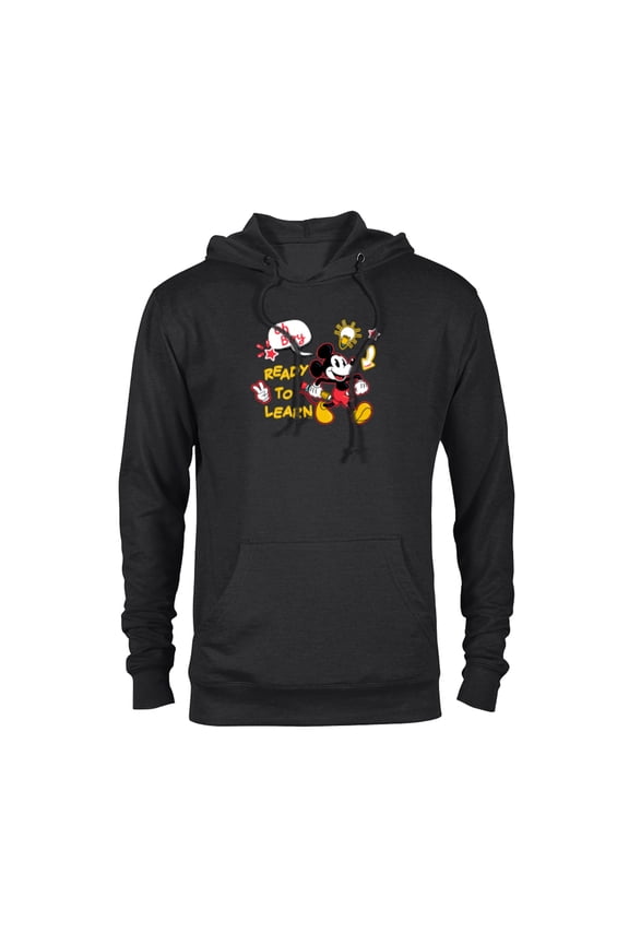 Mickey Mouse Oh Boy Ready to Learn - Pullover Hoodie for Adults - Customized-Black